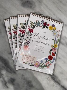 Sweetzer & Orange 12 month perpetual calendar.